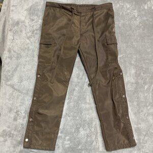 MNML Cargo Pants Mens 38 Brown Snap Zipper 2 Nylon